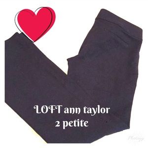 LOFT Black Straight Leg 2P bi-stretch pant
